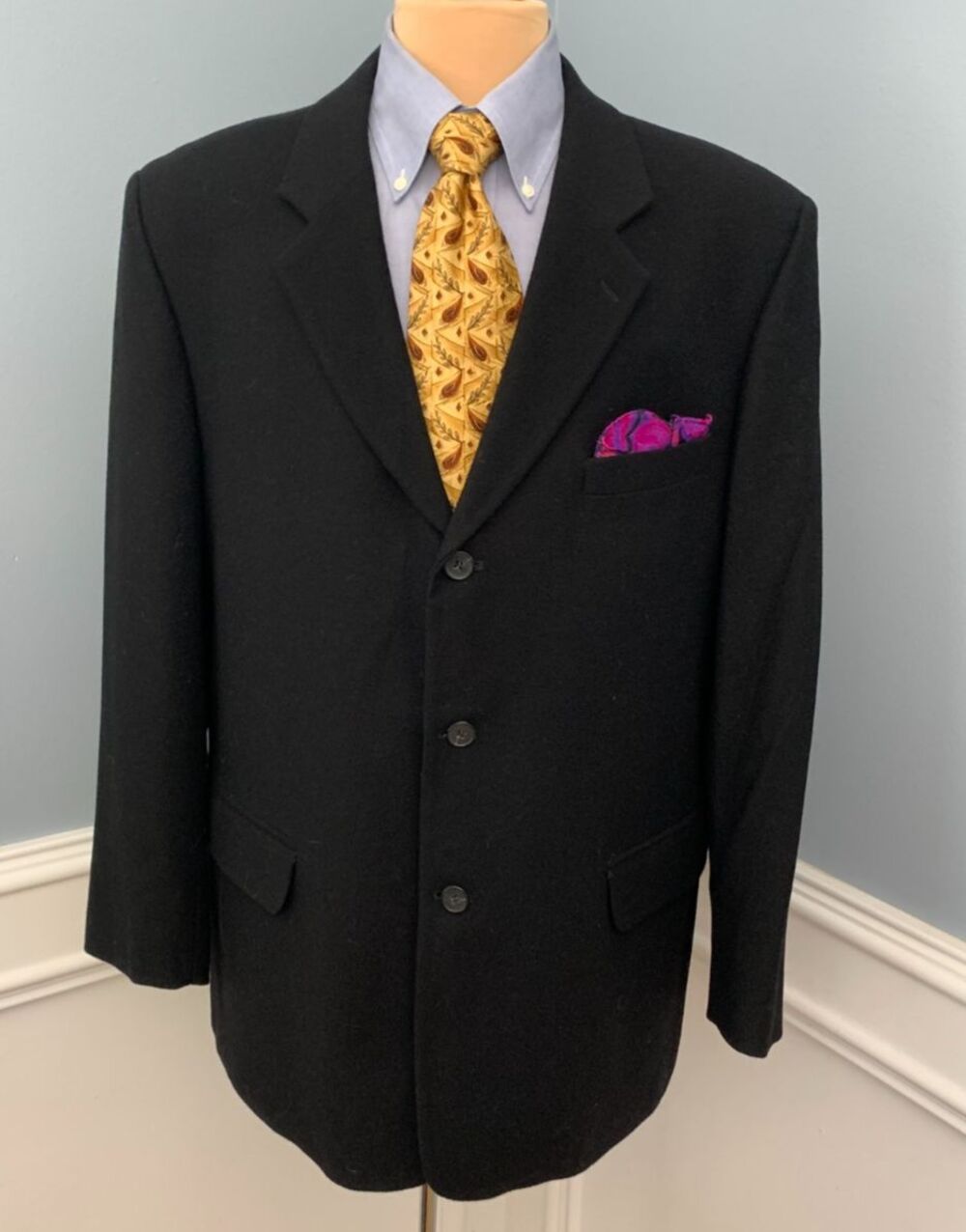 Vintage J Crew Blazer Mens 44R Oarsman Lambswool Cashmere Jacket Sportcoat